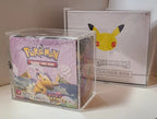 Evoretro Premium Acrylic Display Case for Pokemon Booster Box Display with Sliding Lid