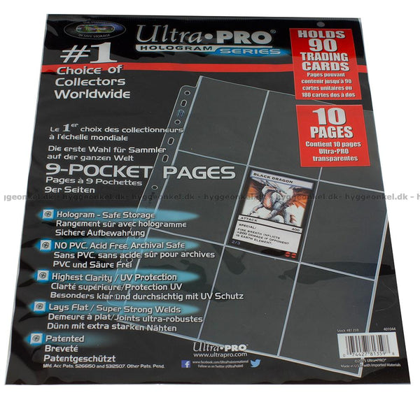 Ultra Pro - 9 Pocket Pages Pack för Pokemon (10 sidor)