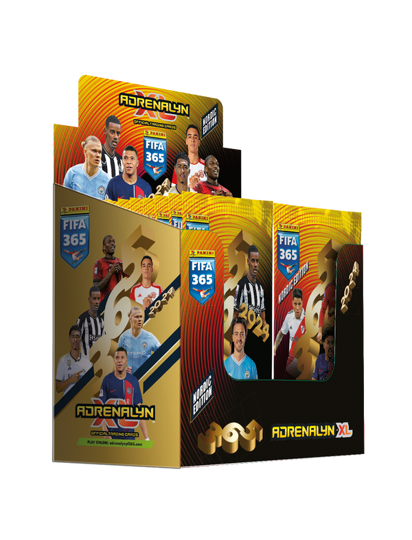 Panini Adrenalyn XL FIFA 365 2024 Booster Box - Fotbollskort (50-pack)