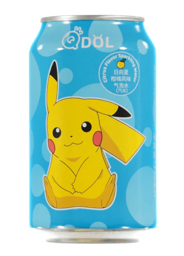 Qdol Pokemon Soda Läsk - Pikachu Mandarinsmak 33cl